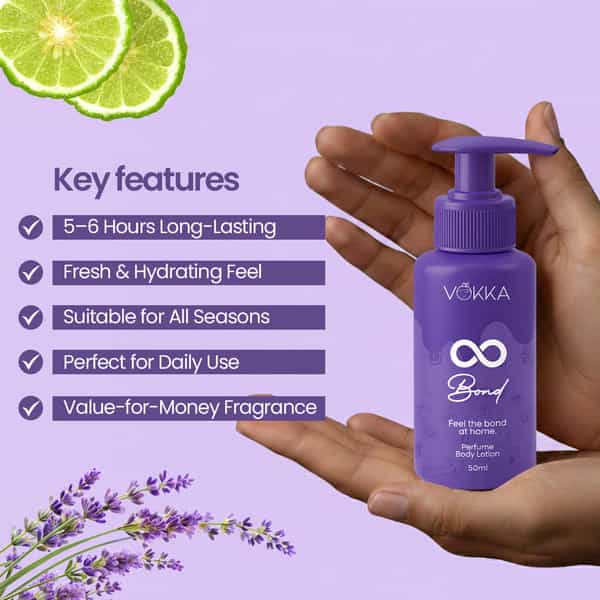 Vokka Bond Perfume Body Lotion 50Ml | Classic Lavender Woody Fragrance