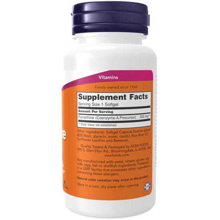 Now Foods Supplements | Pantethine (Coenzyme A Precursor) 300 Mg| Cardiovascular Health| 60 Softgels