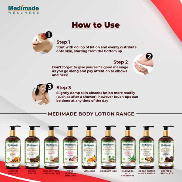 Medimade Aloevera And Cranberry Body Lotion - 300 Ml