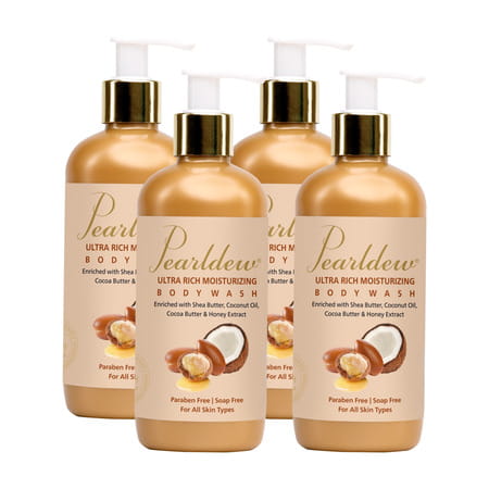 Pearldew Ultra Rich Moisturizing Body Wash 300 Ml | With Shea Butter & Honey (Pack Of 4)