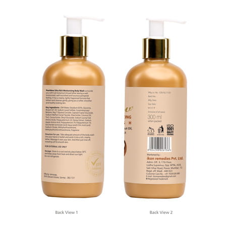 Pearldew Ultra Rich Moisturizing Body Wash 300 Ml | With Shea Butter & Honey (Pack Of 4)