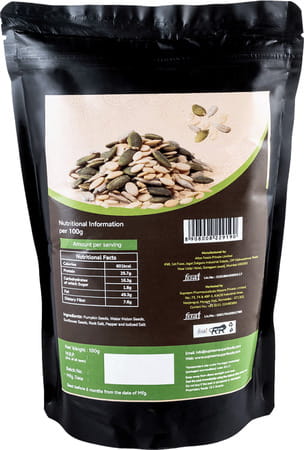 Supreem Super Foods Normalife Seedy Mix - Pumpkin Watermelon And Sunflower Seeds Snack 100 Gm