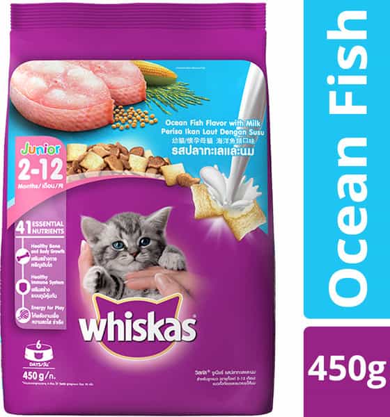 Whiskas Junior 2 To 12 Months Oceanfish Pet Food 450 G