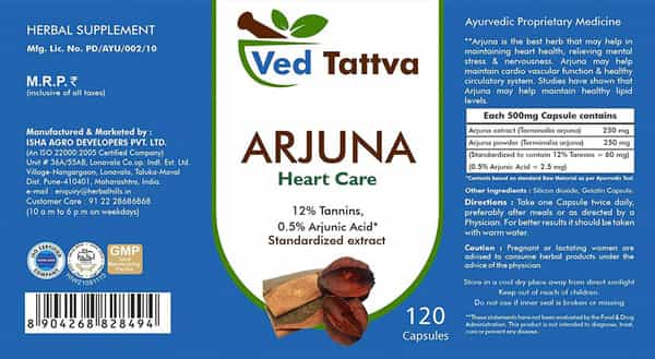 Ved Tattva Arjuna 120 Capsules (Pack Of 2)