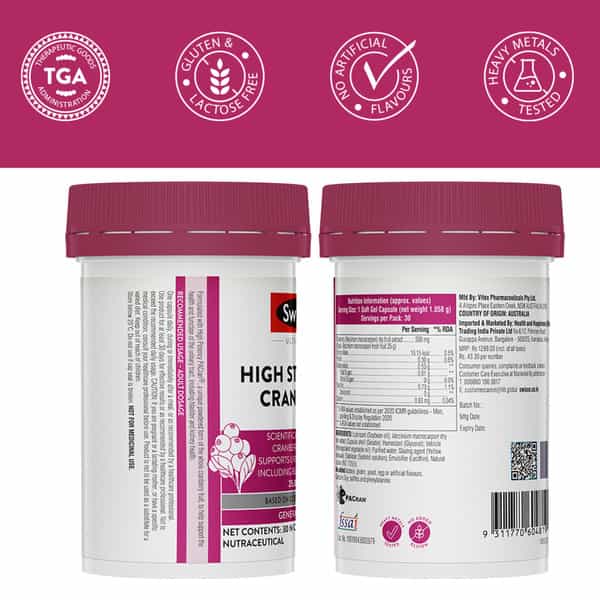 Swisse Ultraboost High Strength Cranberry Capsule 30 No's
