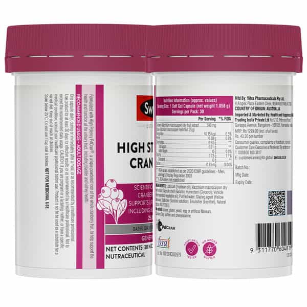 Swisse Ultraboost High Strength Cranberry Capsule 30 No's