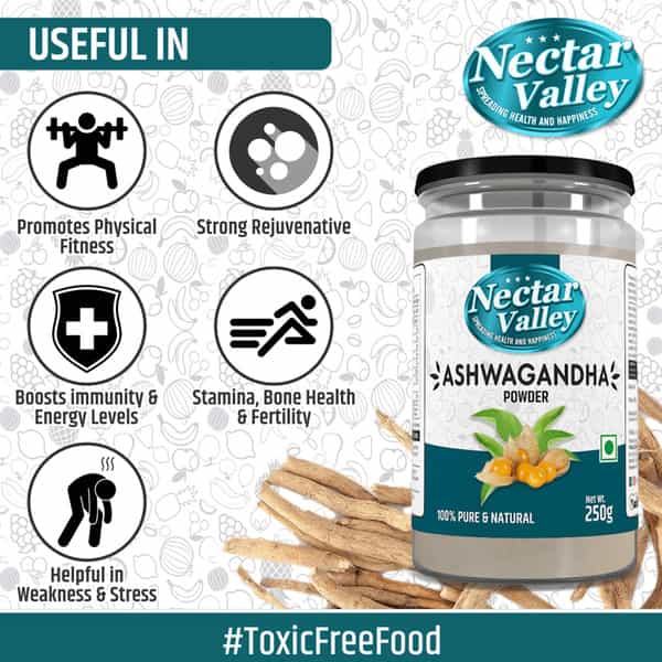 Nectar Valley Ashwagandha Powder | Helps To Boost Immunity | Indian Ginseng Powder | 250G