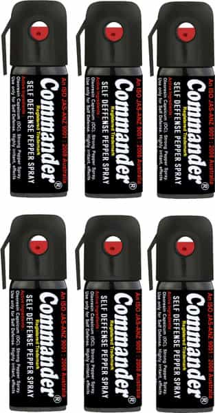 Commander Self Defense Pepper Spray For Safety/Protection Pack Of 6