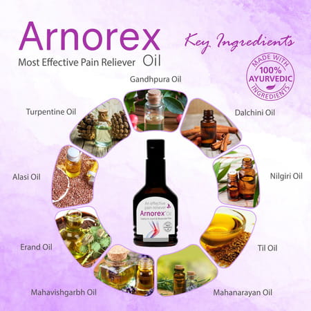 Arnorex Pain Relief Oil | Joint Muscular Knee Pain & Rheumatoid Arthritis 100 Ml (Pack Of 2)