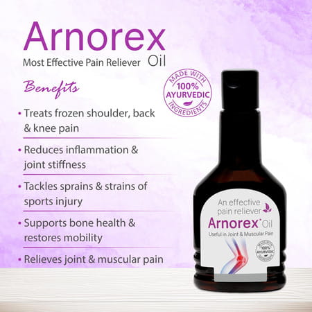 Arnorex Pain Relief Oil | Joint Muscular Knee Pain & Rheumatoid Arthritis 100 Ml (Pack Of 2)