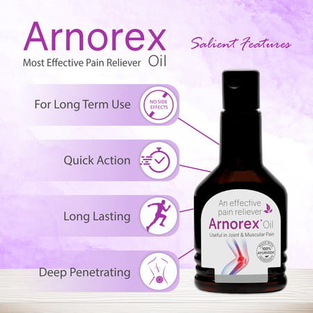 Arnorex Pain Relief Oil | Joint Muscular Knee Pain & Rheumatoid Arthritis 100 Ml (Pack Of 2)