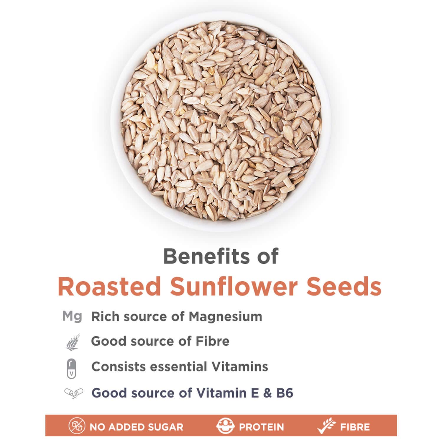 Buy TRUE ELEMENTS ROASTED SUNFLOWER SEEDS 125GM Online & Get Upto 60