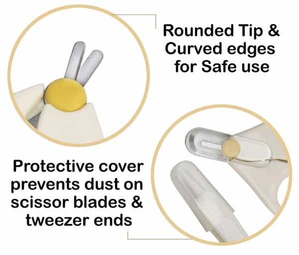 Luvlap Baby 4Pcs Nail Grooming Set And Elegant Baby Comb & Brush Set Grooming Set 0M+