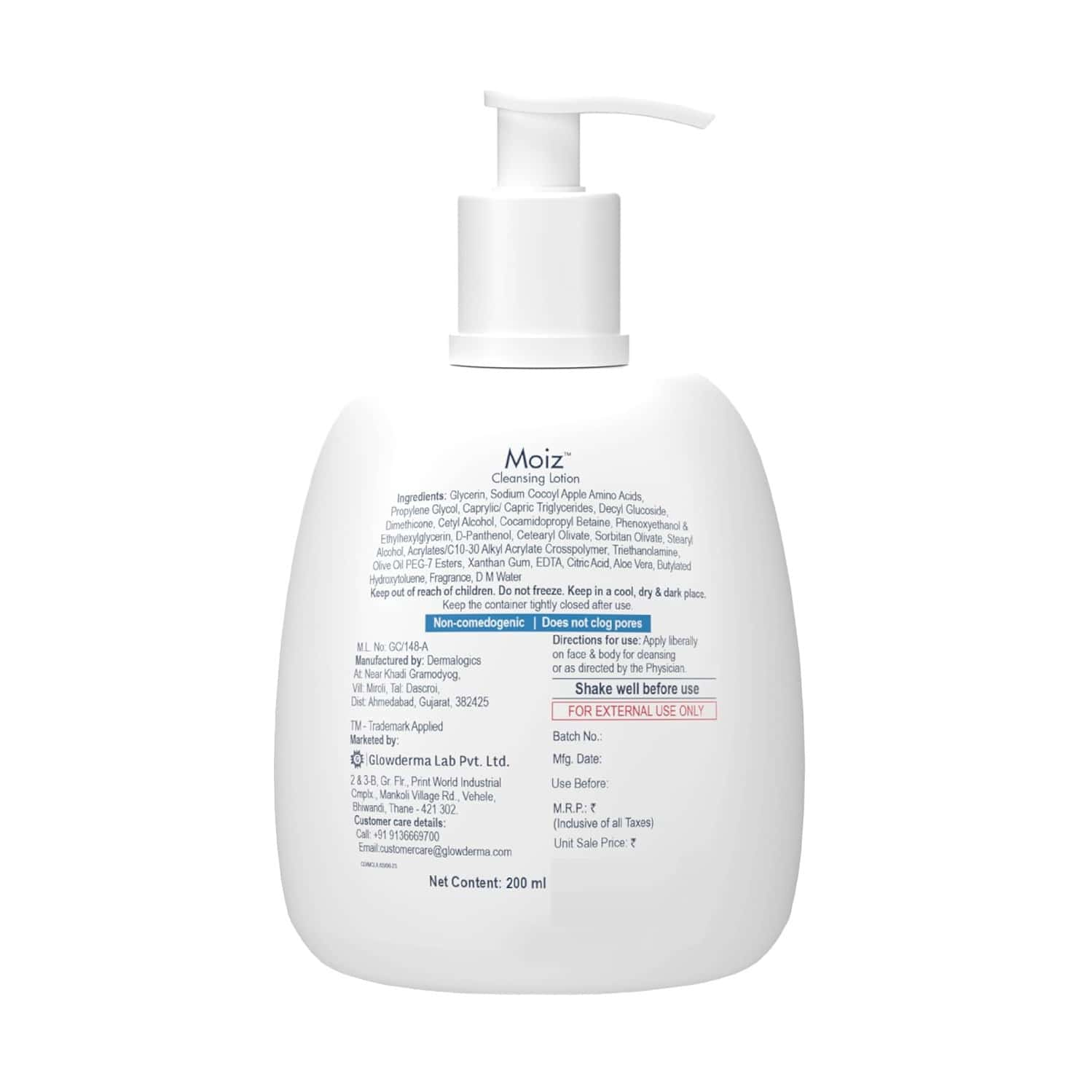 Moiz Cleansing Lotion - Face & Body 200ml