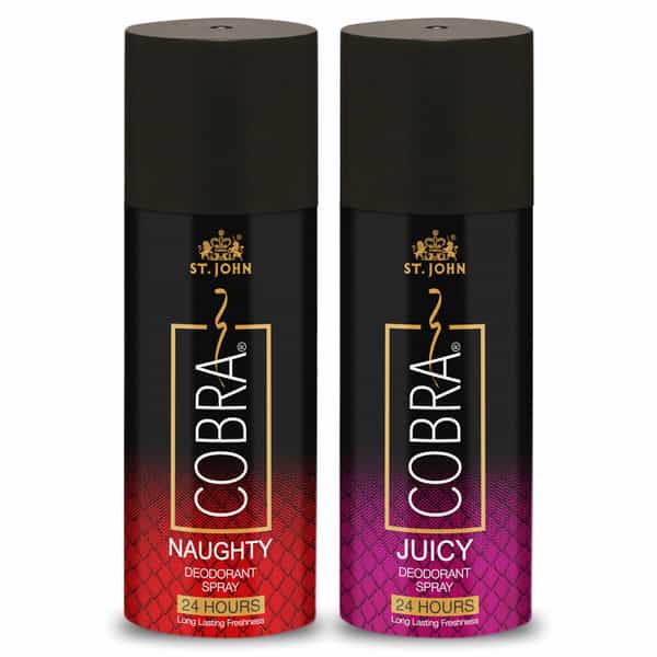 St.john Cobra Naughty & Juicy 150Ml Each Deodorant For Men Pack Of 2