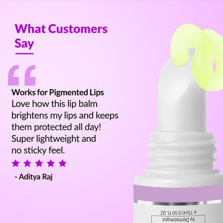 Fixderma Brightening Lip Balm With Spf 50 Pa+++ For Pigmented & Dry Lips For Men & Women 15 Ml