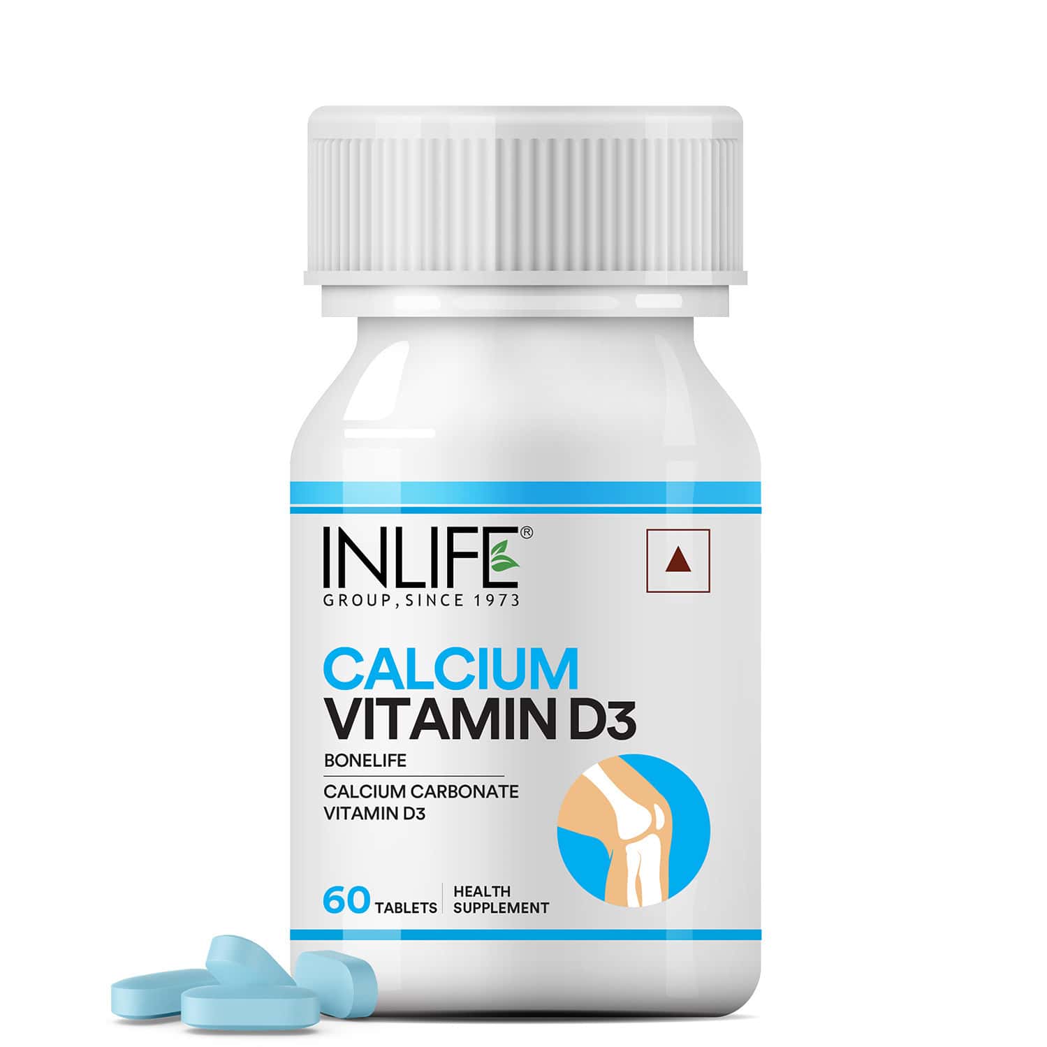 Inlife Calcium Carbonate With Vitamin D3 Bone & Joint Health - 60 Tablets