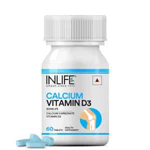 Inlife Calcium 500 Mg Vitamin D3 400 Iu Supplement For Men Women - 60 Tablets