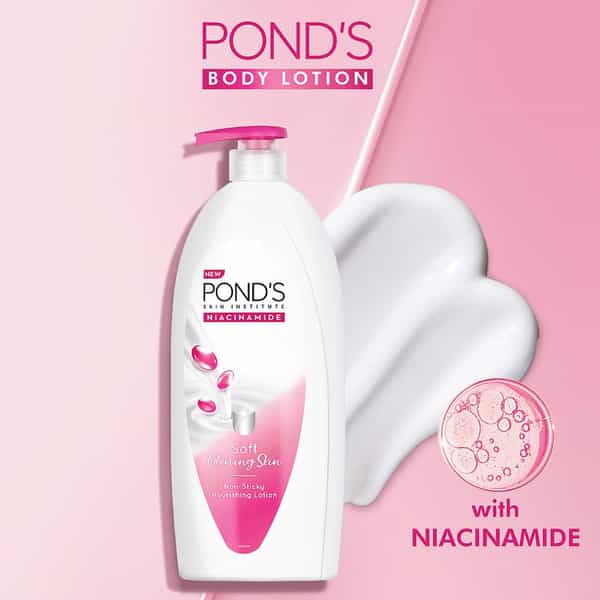 Pond's Moisturizing Body Lotion | With Niacinamide | 3X Moisturization | Lightweight | 600Ml