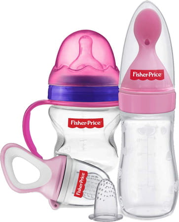 Fisher Price Newborn Feeding Starter Kit (pink And Purple)