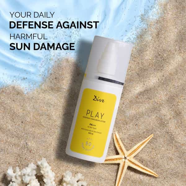 Dive Play Everyday Sunscreen Lotion Spf 50 | Pa+++ | Spectrum Protection | All Skin Type | 100Ml
