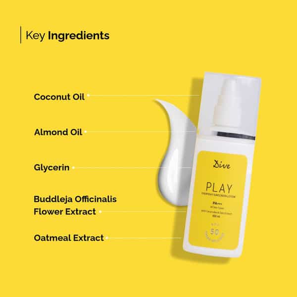 Dive Play Everyday Sunscreen Lotion Spf 50 | Pa+++ | Spectrum Protection | All Skin Type | 100Ml