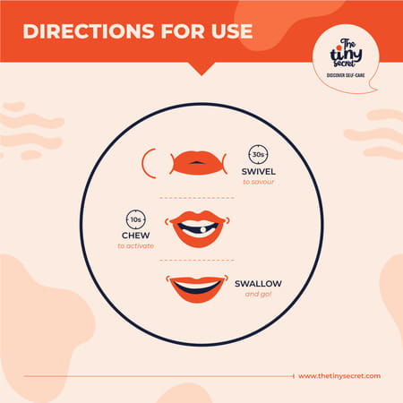 The Tiny Secret Fit Mint Stress Relief Chew Tablets Fruity Flavour ( Pack Of 30 Tablets)