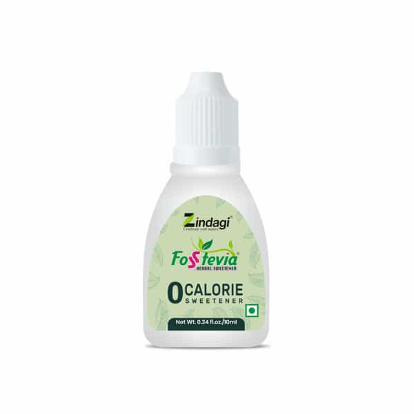 Zindagi Fosstevia Liquid|Zero Calorie Sweetener|100% Natural Sugar Free|10 Ml|Pack Of 15