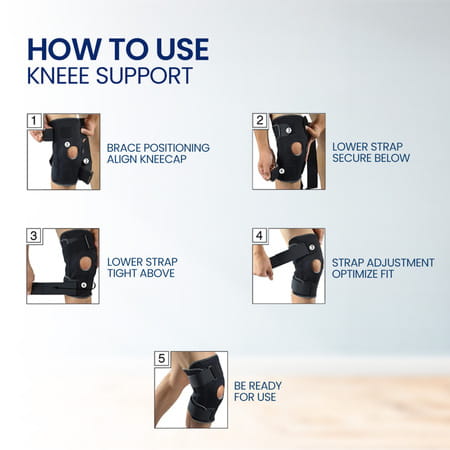 Stergic Hinged Knee Support For Sports Gym & Osteoarthritis Durable Extra Large Size 1 No'S