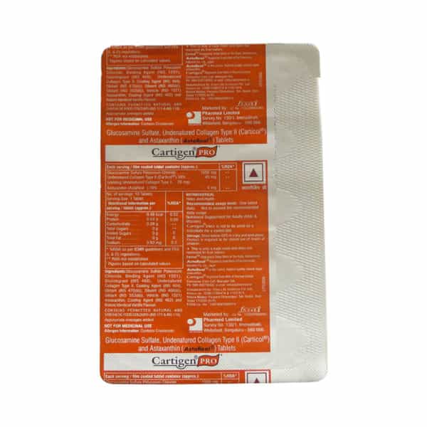 Cartigen Pro Strip Of 10 Tablets