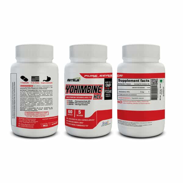 Nutrija-Yohimbine Hcl 5 Mg Capsules - 60 Capsules
