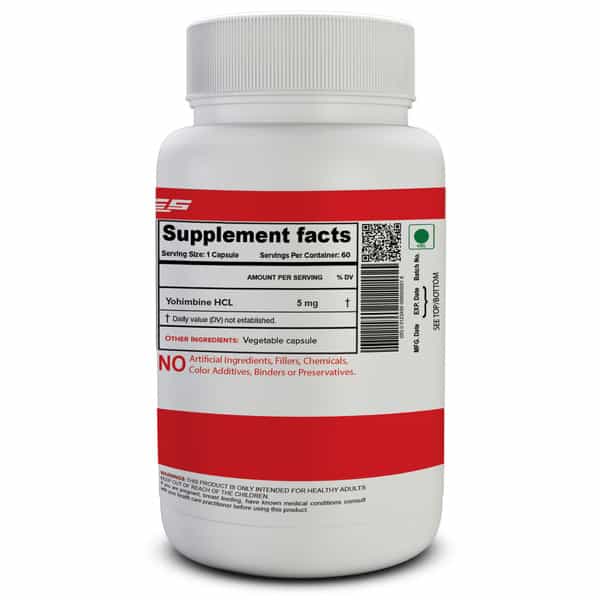 Nutrija-Yohimbine Hcl 5 Mg Capsules - 60 Capsules