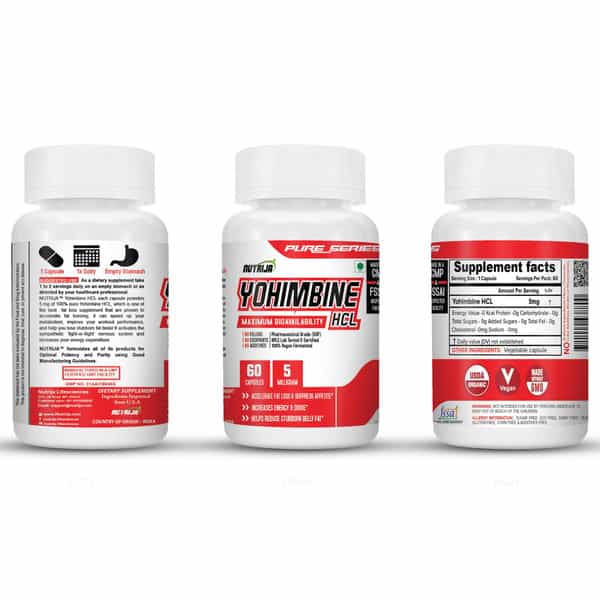 Nutrija-Yohimbine Hcl 5 Mg Capsules - 60 Capsules