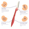 Sanfe Foldable Pretty Face Razor For Pain-Free Facial Hair Removal (3 Units)