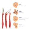 Sanfe Foldable Pretty Face Razor For Pain-Free Facial Hair Removal (3 Units)