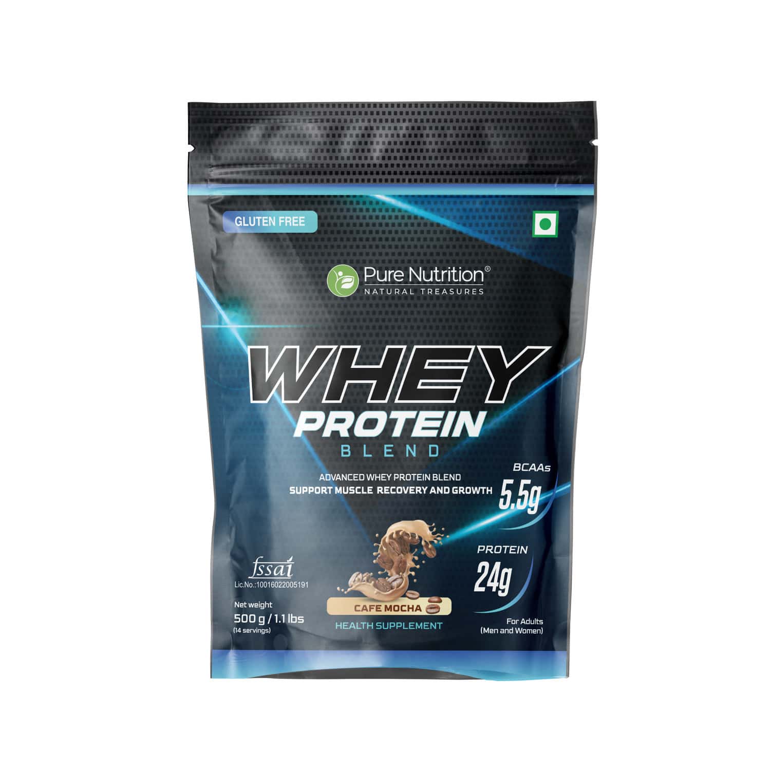Pure Nutrition Whey Protein Café Mocha 500 Gms Pouch