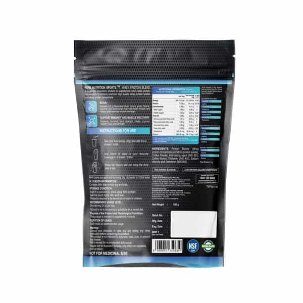 Pure Nutrition Whey Protein Café Mocha 500 Gms Pouch