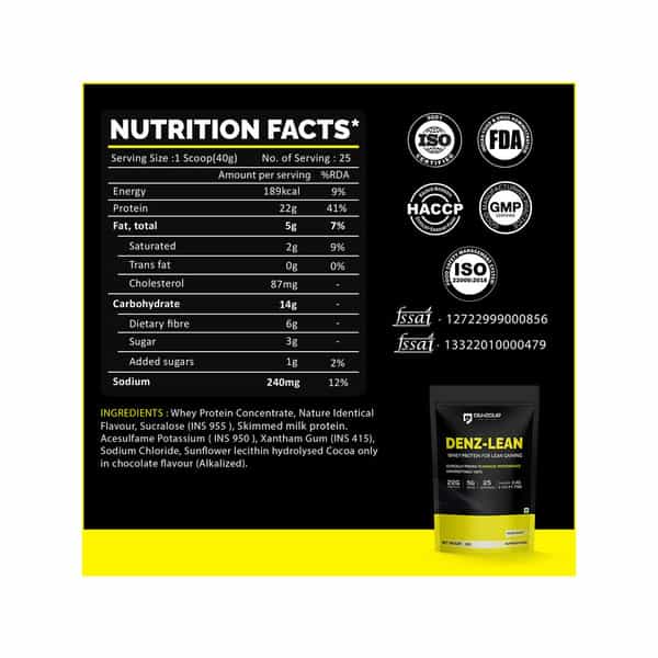 Denzour Nutrition Denz - Lean Whey Protein - Pista Kulfi | 1Kg | Recovery & Improved Strength