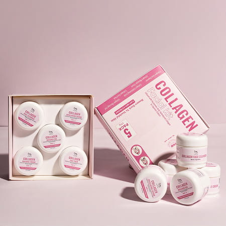 Tnw The Natural Wash Collagen Facial Kit 5 Pack | 125G | Hydrating & Youthful Skin Care 5X25 Gm