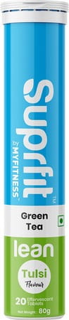 Suprfit Effervescent Tablets- Green Tea 20 Tablets Tube