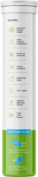 Suprfit Effervescent Tablets- Green Tea 20 Tablets Tube