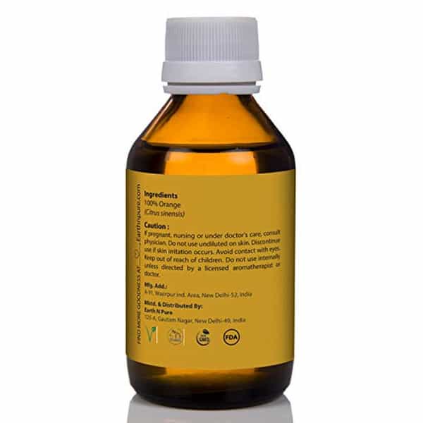 Earth N Pure Orange Oil 100% Natural Pure And Therapeutic Grade (100 Ml)