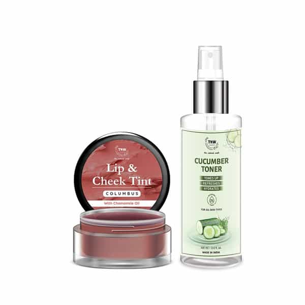 Tnw The Natural Wash Lip & Skin Care Combo With Columbus Lip & Cheek Tint And Cucumber Tone