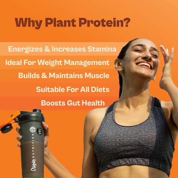 Origin Nutrition 100% Natural Plant Protein Powder 770G Chocolate With 25G Plant Based Protein