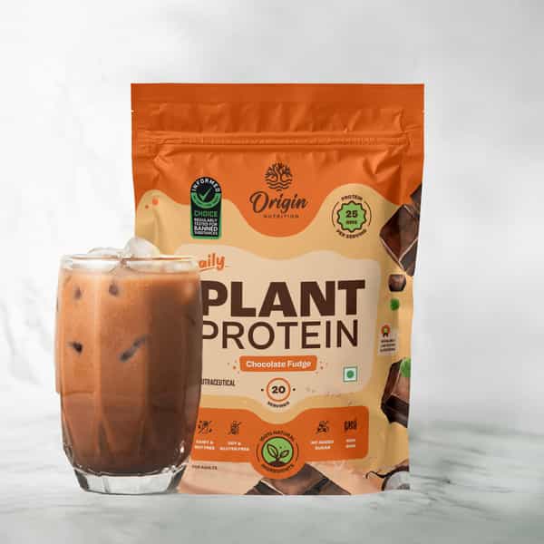 Origin Nutrition 100% Natural Plant Protein Powder 770G Chocolate With 25G Plant Based Protein