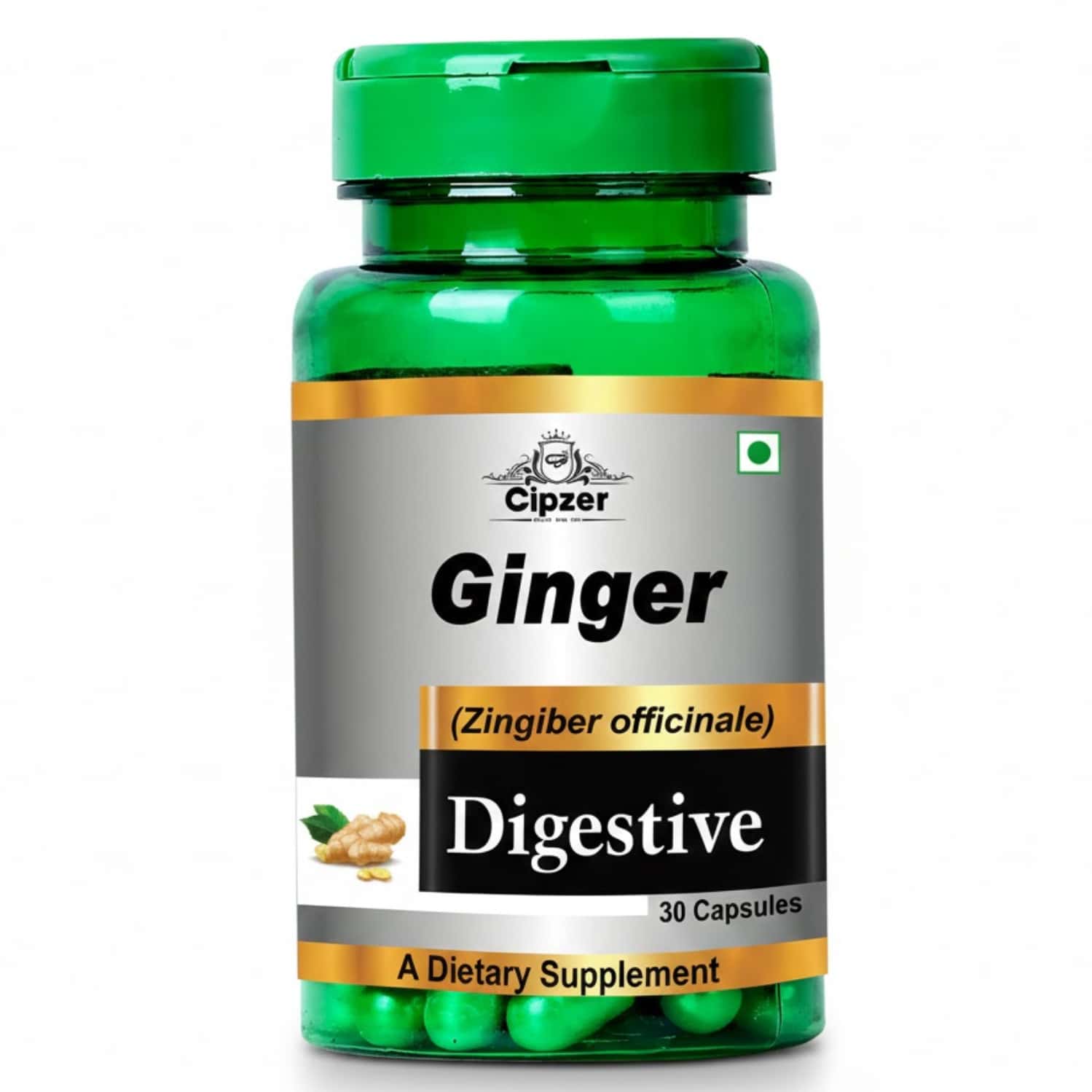 Cipzer Ginger 30 Capsules | Supports Digestive Health & Metabolic Wellness