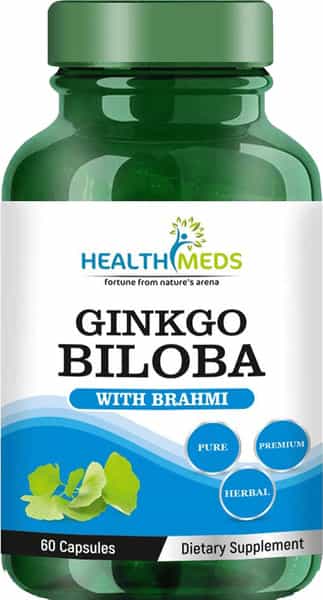 Healthmeds Gingko Biloba Capsules For Blood Circulation Better Concentration 60 Caps Pack Of 1