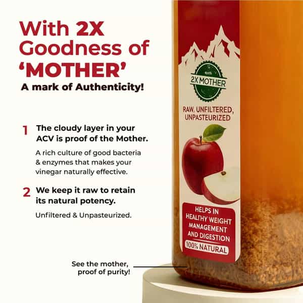 Zandu Himalayan Apple Cider Vinegar | Supports Healthy Weight & Digestion | 500Ml