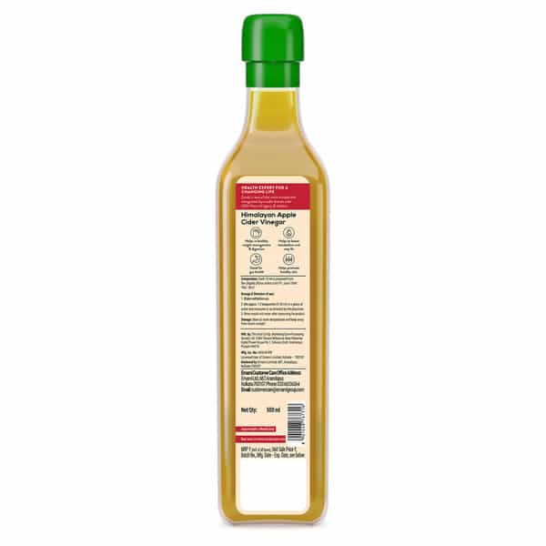 Zandu Himalayan Apple Cider Vinegar | Supports Healthy Weight & Digestion | 500Ml