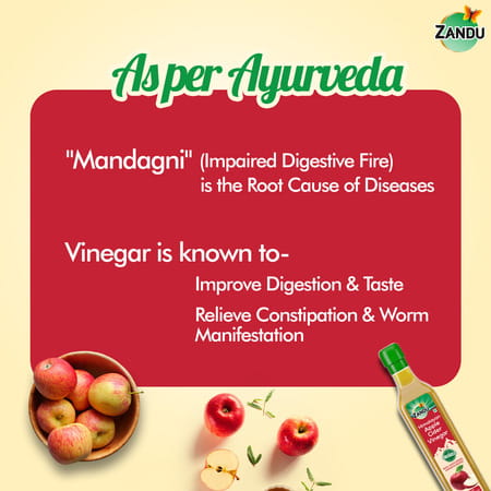 Zandu Himalayan Raw Unfiltered & Unpasteurized Ayurvedic Apple Cider Vinegar Bottle Of 500ml